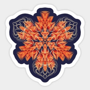 Psychedelic Tiger sacred geometry mandala Sticker